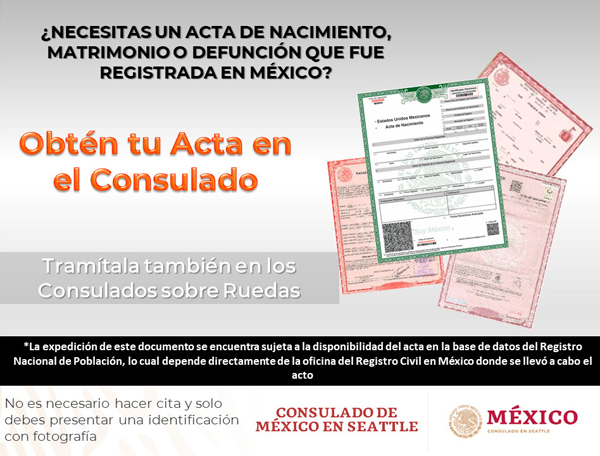 Solicitar Copias certificadas del acta de matrimonio autorizada en una Oficina Consular de MÃ©xico en el exterior